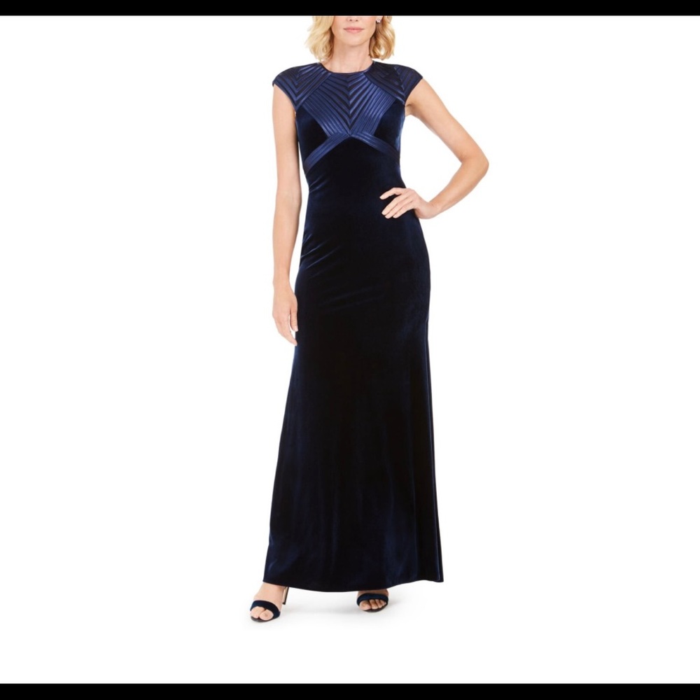 Betsy Adam Navy Evening Dress